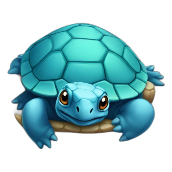 Tortue bleue kawai sticker
