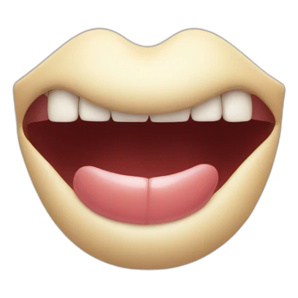Umami mouth wide open with lips beautiful (no nose) sticker