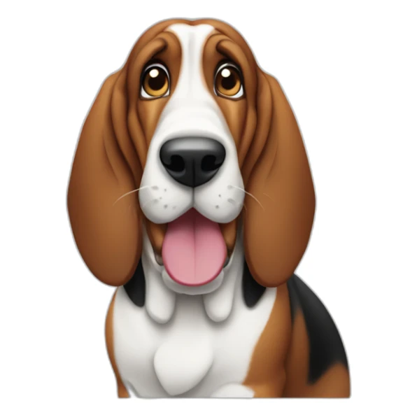 basset hound giving thumbs up sticker