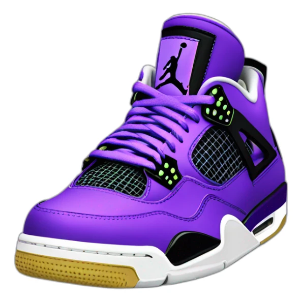 jordan 4 m’étalique purple sticker