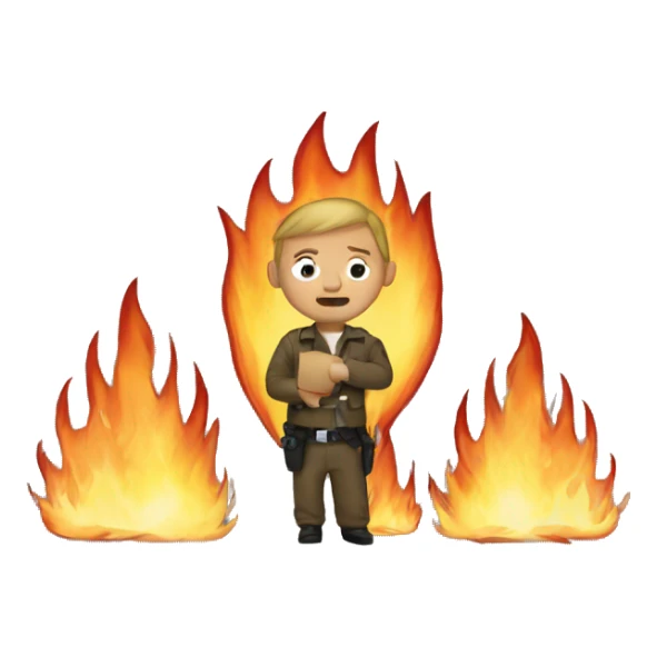 Anti fire. Cross out sticker