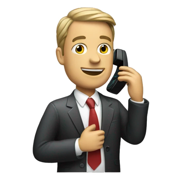 businessman talking on his cell phone sticker
