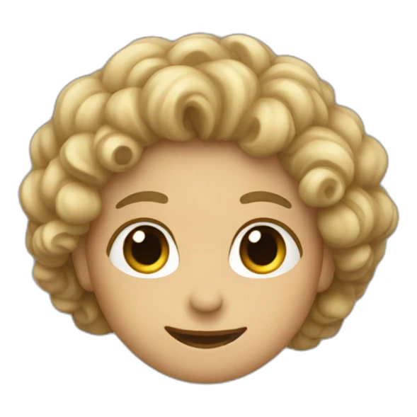 pointing, finger,forward, curly hair sticker