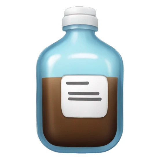 A bag of intravenous fluid, filled with coffee. sticker