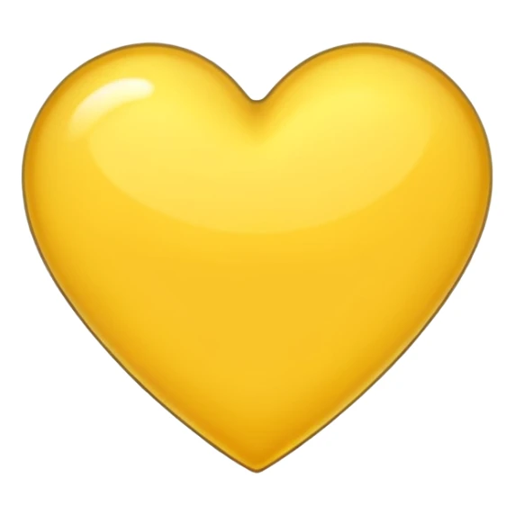 yellow heart with a gold outline sticker