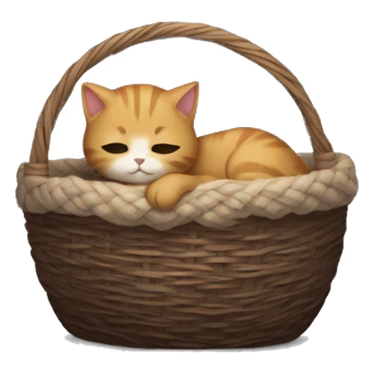 Kitten curled up in a basket dark academia aesthetic sticker