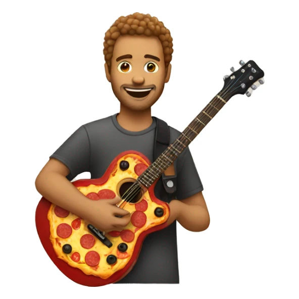 Guitarist who likes pizza sticker