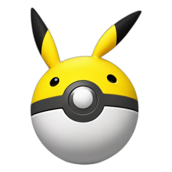 pikachu peeking out of poke ball sticker