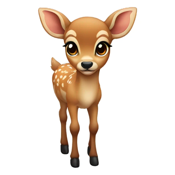fawn deer with dark brown pretty eyes sticker