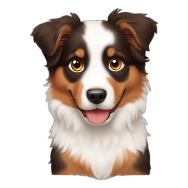 An Australian shepherd puppy red tri sticker