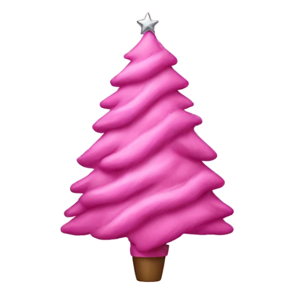 pink christmas tree sticker
