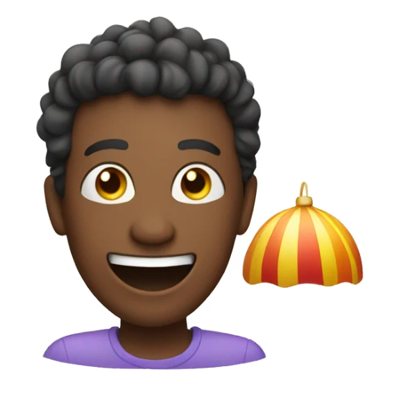 Happy person on a holiday sticker