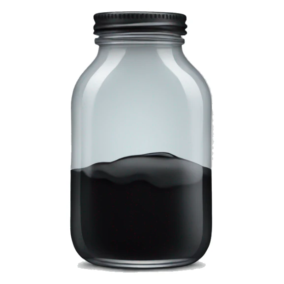 jar of black ink sticker
