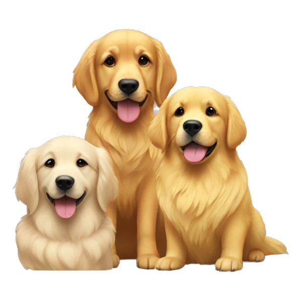 Two yellow lovebirds and a golden retriever sticker