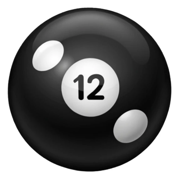 Quiero un emoji de la bola 12 del billar sticker