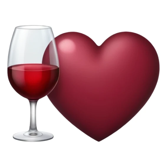 Um emoji de coração cor bordo, tipo esse 🤍 so que na cor vinho sticker