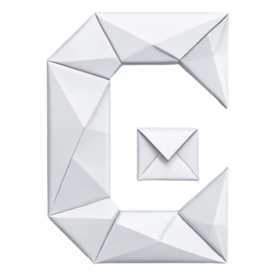 Origami de la lettre G sticker