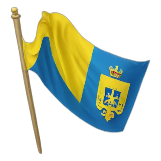 flag of Ukraine with coat of arms sticker
