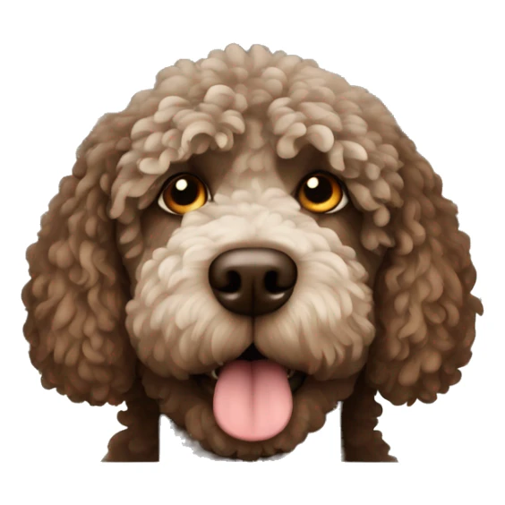Brown Spanish water dog in jail sticker