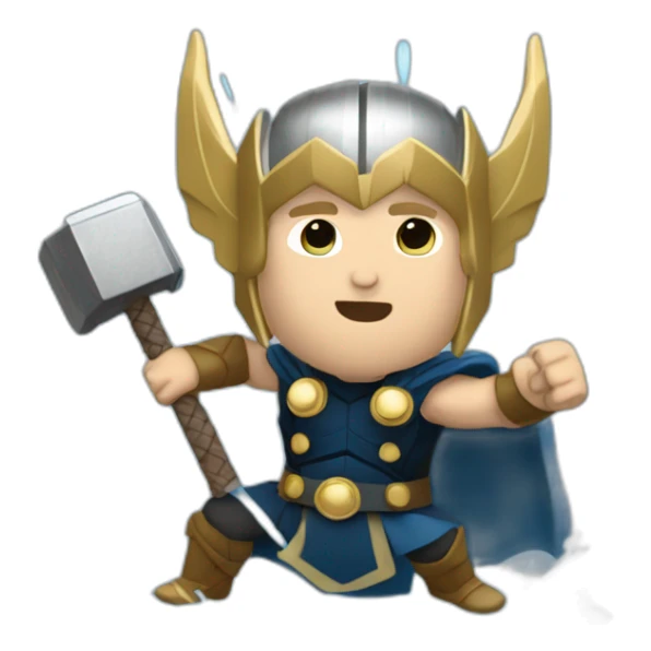 Thor qui danse sous la pluie sticker