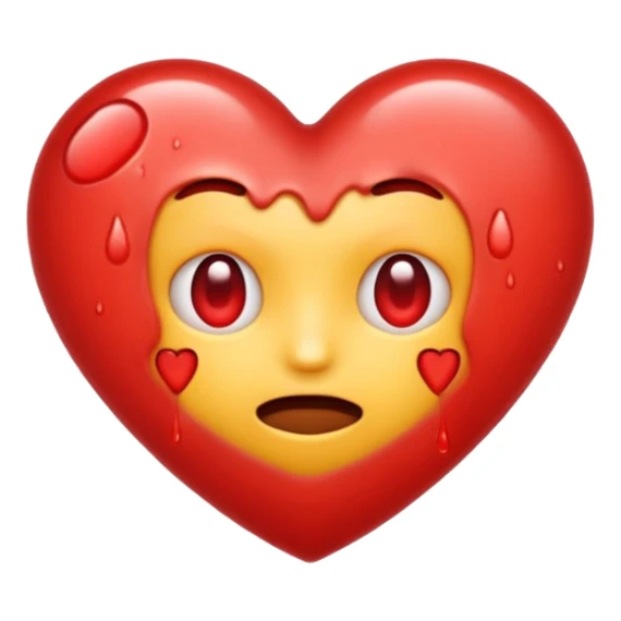 Nervous love emoji sticker
