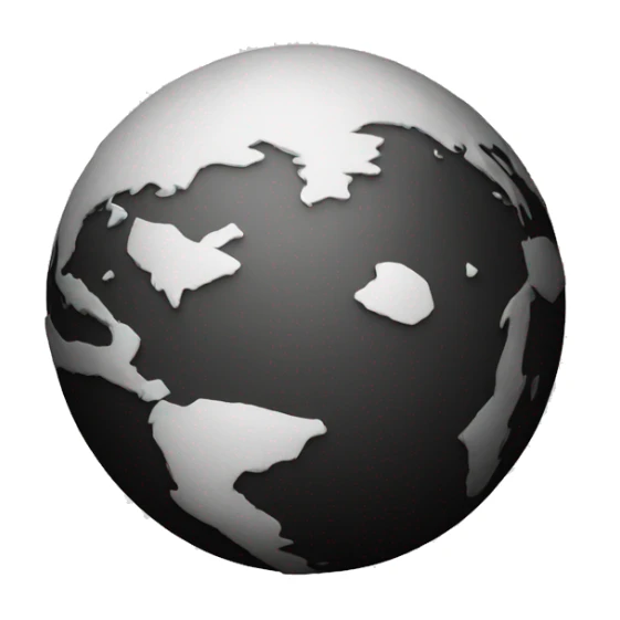 planeta terra em preto e branco sticker