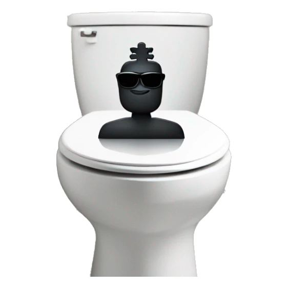 Chess piece with sunglasses on toilet sticker
