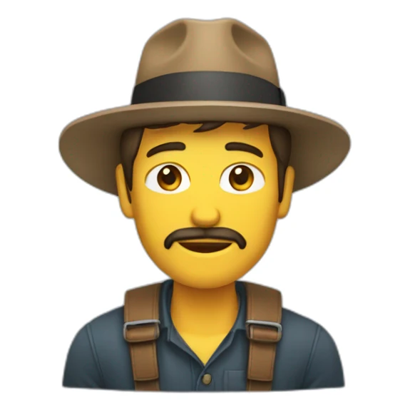 Hombre moreno con trapeador en la mano sticker