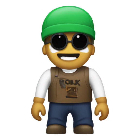 two words saying “roblox crew“ with the roblox logo behind it sticker