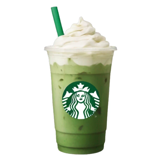 Starbucks iced matcha latte no whipped cream sticker