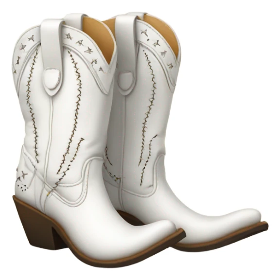 White cowgirl boots sticker