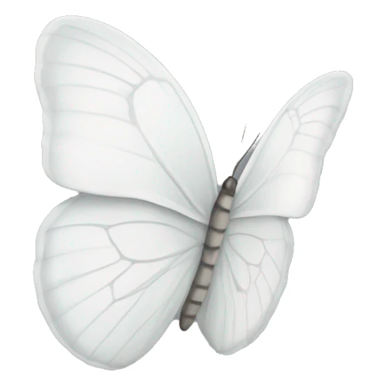 A white butterfly like the original butterfly emoji sticker