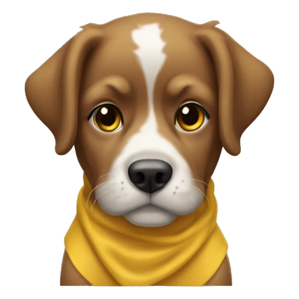 Cachorro com rosto amarelo com cabelo de tubarões  sticker