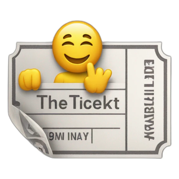 use the ticket emoji and add the number one on it sticker