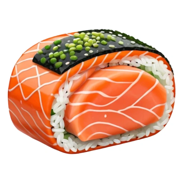 one single sushi roll slice sticker