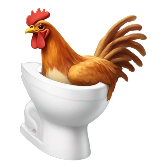 Skibidi toilet holding a chicken wing sticker