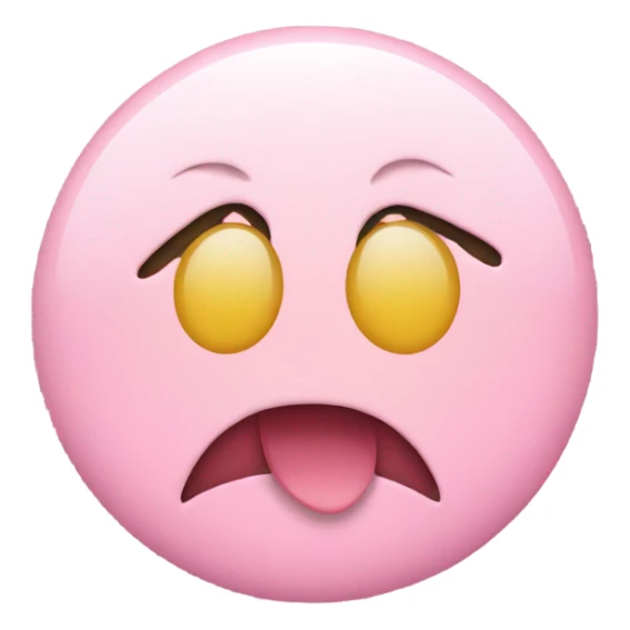 Light pink smiley with two little bows and eyelashes  sticker