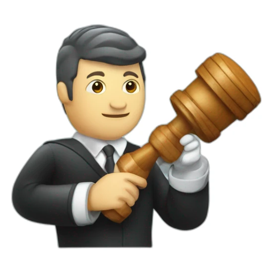 Scuba diving fins judge holding gavel sticker
