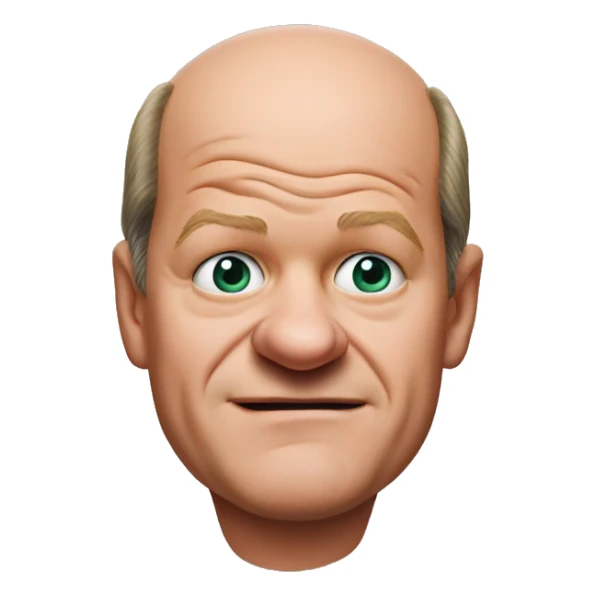 Olaf Scholz photorealistic shrugs sticker