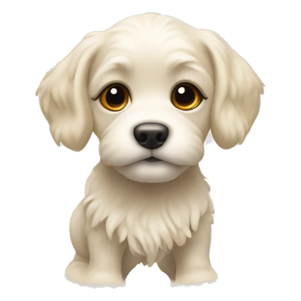 Bolonka zwenta puppy in creme colour sticker