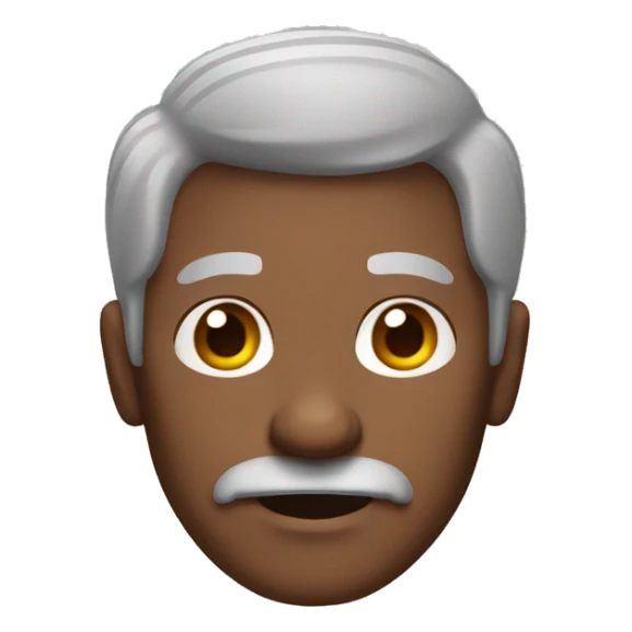 Grandpa with hair and grey hair brown skin sticker