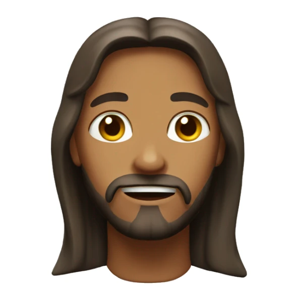 An emoi of jesus of nazareth sticker