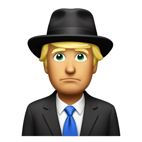 Donald Trump in hat sticker