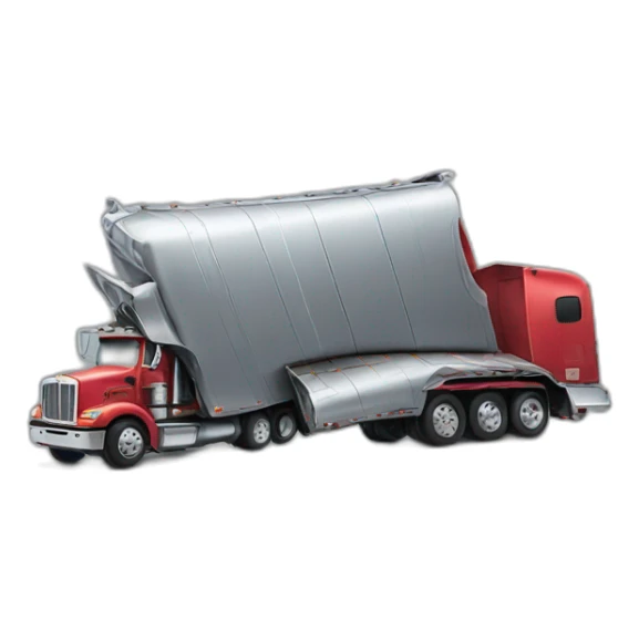 18 wheeler truck flipped upsidedown sticker