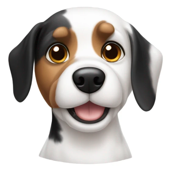 Only Black and white small dog with small floppy ears and jack Russel features  sticker