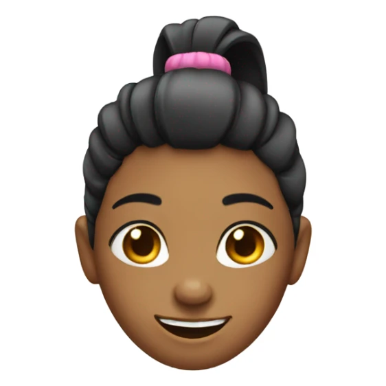 Girl winking with pony tail  sticker