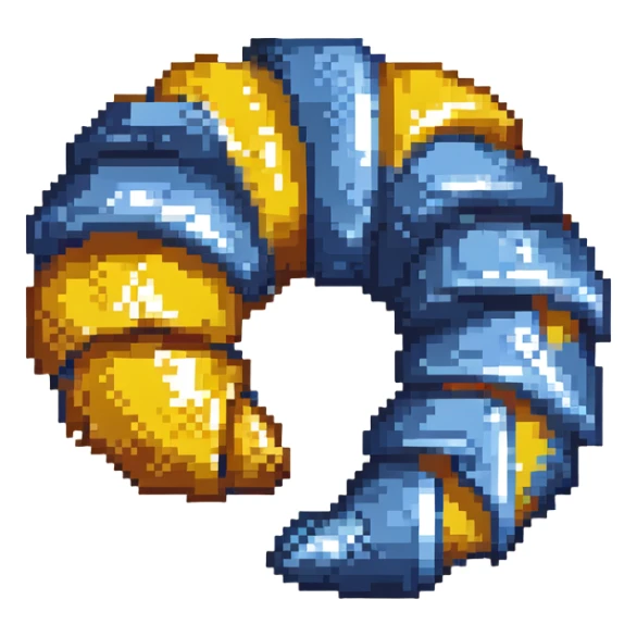 blue Danish croissant sticker