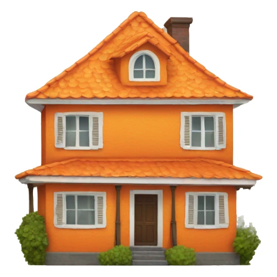 House that looks like a Valencia orange  sticker