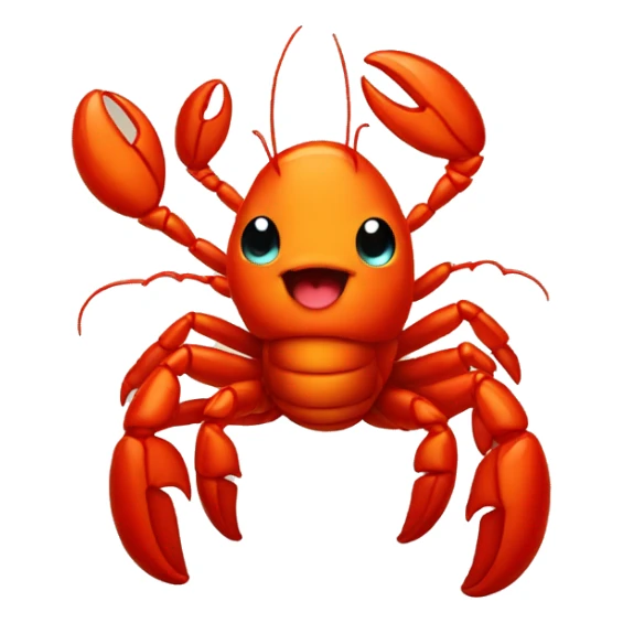 Cute little baby lobster sticker