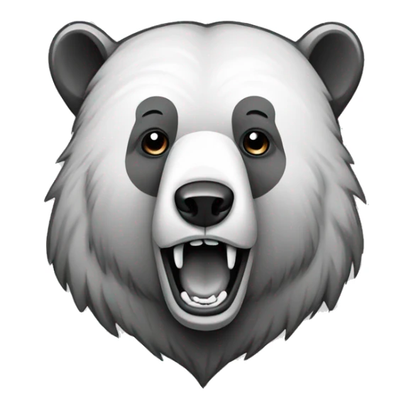 A black bear in line art style sticker